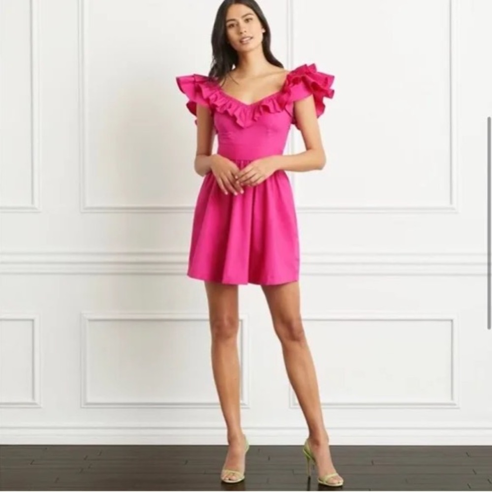 Ana Hill House Dress in Poppy Pink Size S NWOT